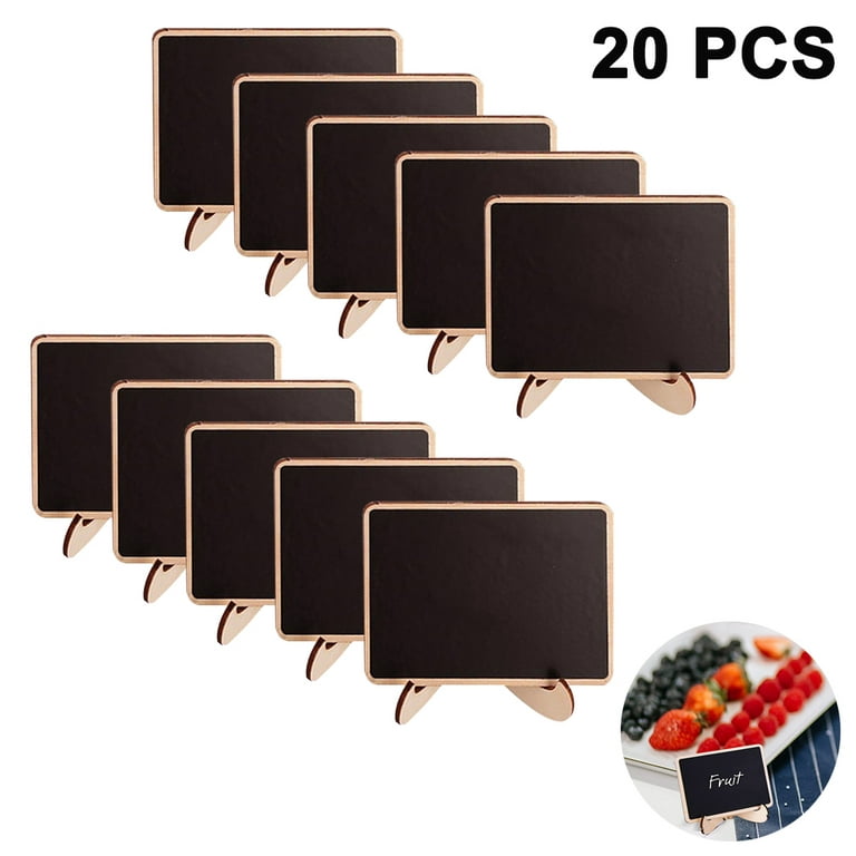 20 Pack Mini Chalkboards Signs with Liquid Chalk Marker, Small Wooden  Chalkboard Labels with Support Easels, Place Cards Food Signs Blackboards  for