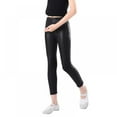 thumbnail image 3 of SILVERCELL Girls Metallic Leggings Kids Girls Shiny Stretch Toddler Leather Leggings 2-13 Years, 3 of 4