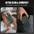 thumbnail image 5 of Case for iPhone 16e, PU Leather PC + TPU Protective Case with Detachable Strong Magnetic Card Pocket Kickstand Shockproof Anti-Scratch Non-Slip Slim 3 In 1 Phone Case Cover, Green, 5 of 10