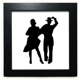 thumbnail image 1 of Duet Dance Sports Performance Dancer Mesa de pared con marco cuadrado negro, 1 of 4