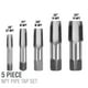 thumbnail image 5 of 5 piezas NPT Pipe Tap Set rosca que forma los de acero al carbono 1/8 Gloria Machos de roscar NPT, 5 of 9