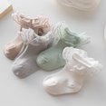 thumbnail image 4 of Nituyy Baby Socks for Girls Lace Ruffles Toddler Sweet Anti-Skid Princess Socks Spring Fall Cute Kids Socks, 4 of 5