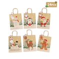 thumbnail image 1 of OurWarm 6pcs Christmas Gift Bags Kraft Paper Box with Handle Birthday Wedding Party Favors Gift Bags Packaging for Guests, 1 of 4