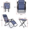 thumbnail image 4 of Lacoo Zero Gravity Chair Set with Table and Cup Holders Adjustable Lounge Chair for Poolside, Yard and Patio,Blue, 4 of 10