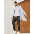 thumbnail image 5 of COOFANDY Men's Long Hooded Cardigan Shawl Collar Lightweight Open Front Drape Cape Overcoat with Pockets, 5 of 10