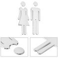 thumbnail image 6 of Bathroom Restroom Loo Woman&Man 3D Toilet Sign WC Sticker Door Plaque Hot V5D2, 6 of 9