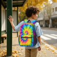 thumbnail image 6 of Yellow and Purple Tie Dye Pattern 17" School Backpacks for Teens,Waterproof Oxford Fabric,S-Shape Padded Straps for School,Travel,Hiking,Camping, 6 of 6