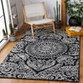 thumbnail image 2 of SAFAVIEH Metro Alaois Medallion Area Rug, Black/Ivory, 6' x 6' Square, 2 of 8