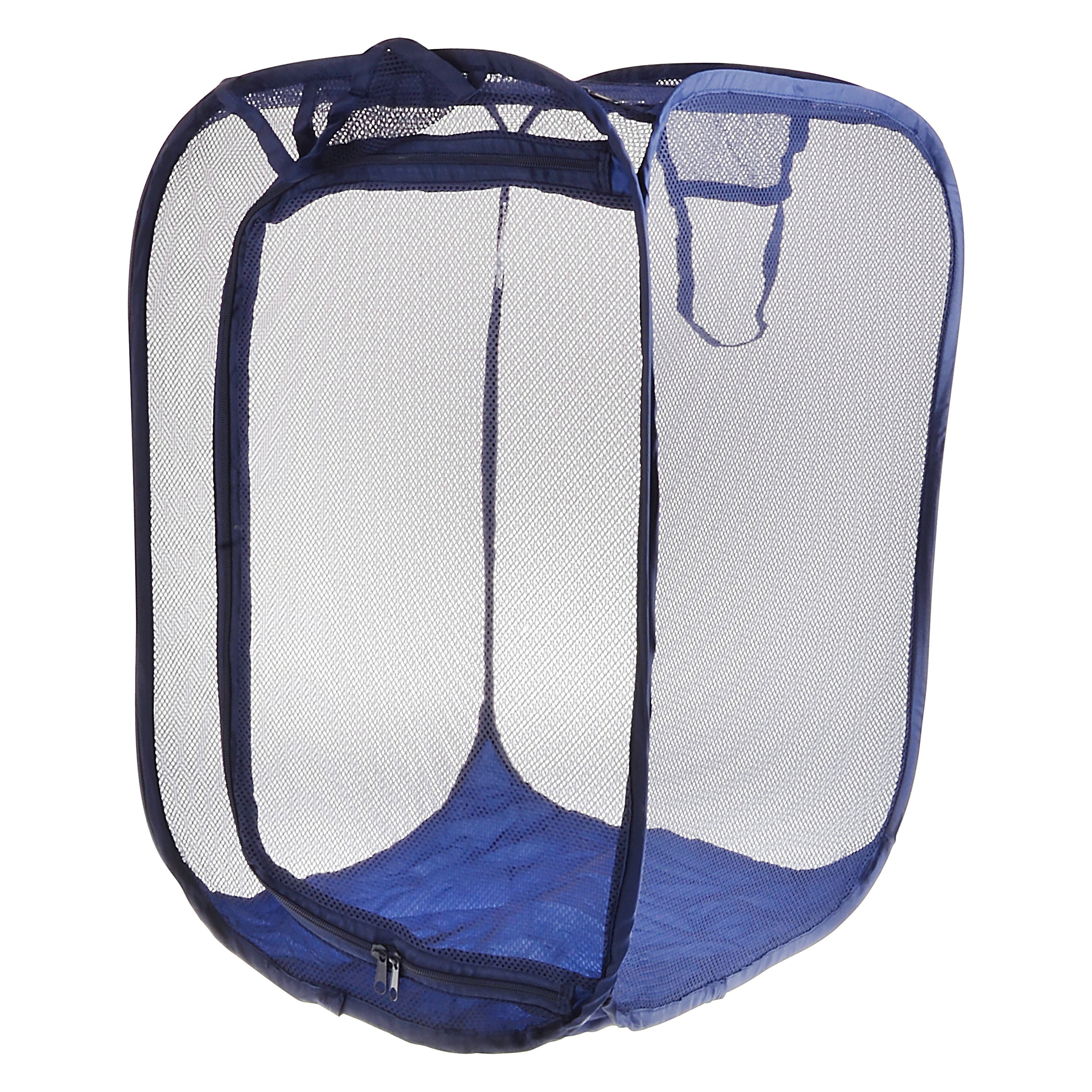 St@llion Assorted Colour Laundry Bag Pop Up Mesh Net Foldable Washing Basket Hamper Toy Cloth Store 2 Pcs 