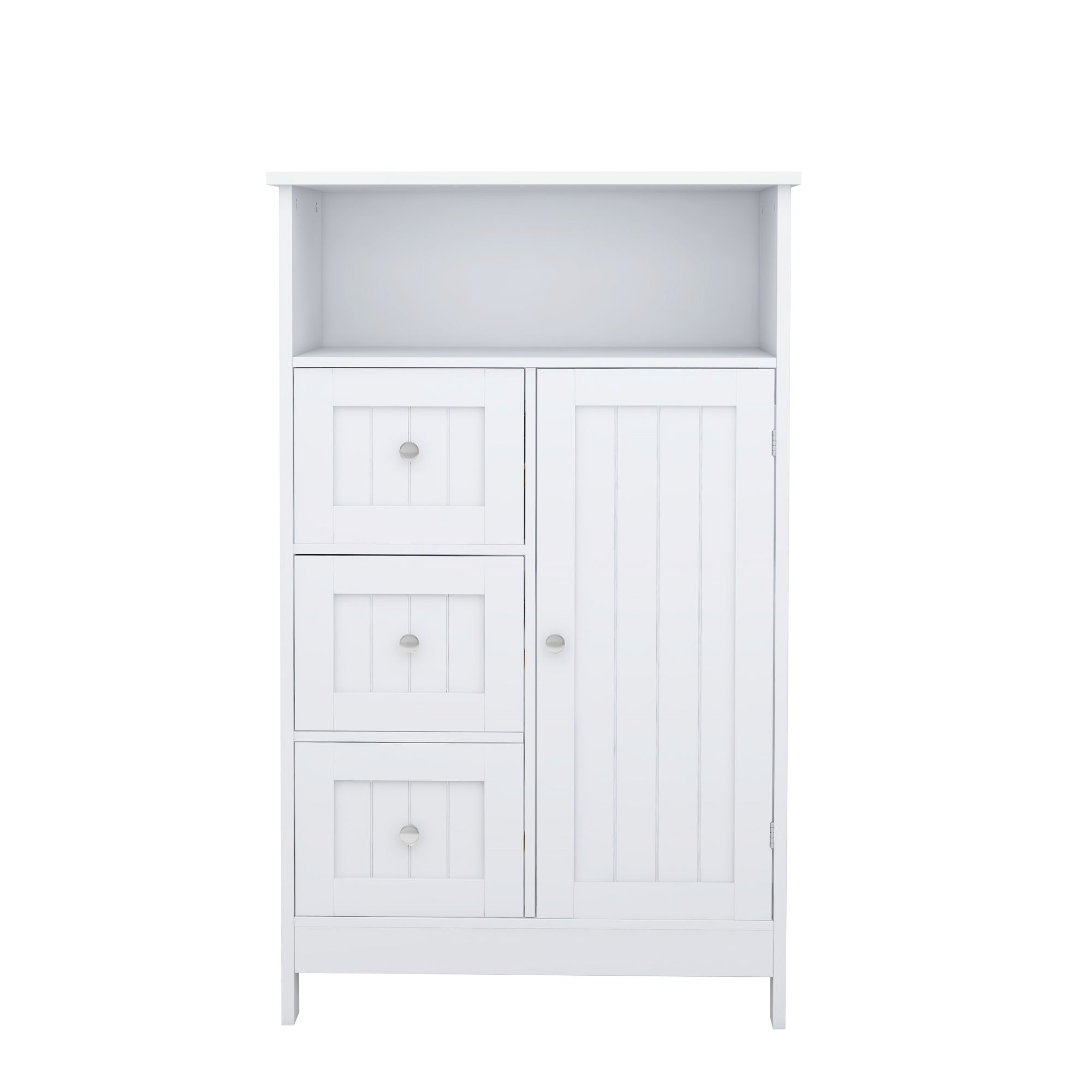 Aukfa Bathroom Storage Cabinet with 3 Drawers and Door -White