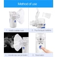 thumbnail image 3 of Nebulizador portátil: máquina nebulizadora con boquilla, máscara para niños y adultos de accesorios de repuesto, nebulizador de malla de mano para problemas respiratorios ZefeiWu 9024715115973, 3 of 5