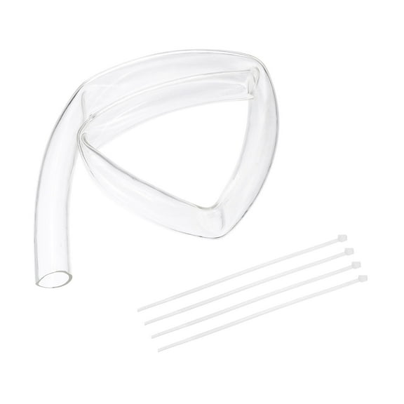 Uxcell Flexible Tubing, 32mm ID x 38mm OD - 3.3 Feet Long Clear Vinyl Water Pipe, Lightweight Plastic Hose Water Pipe with Zip Ties for Aquaponics, Air Hose, Irrigation