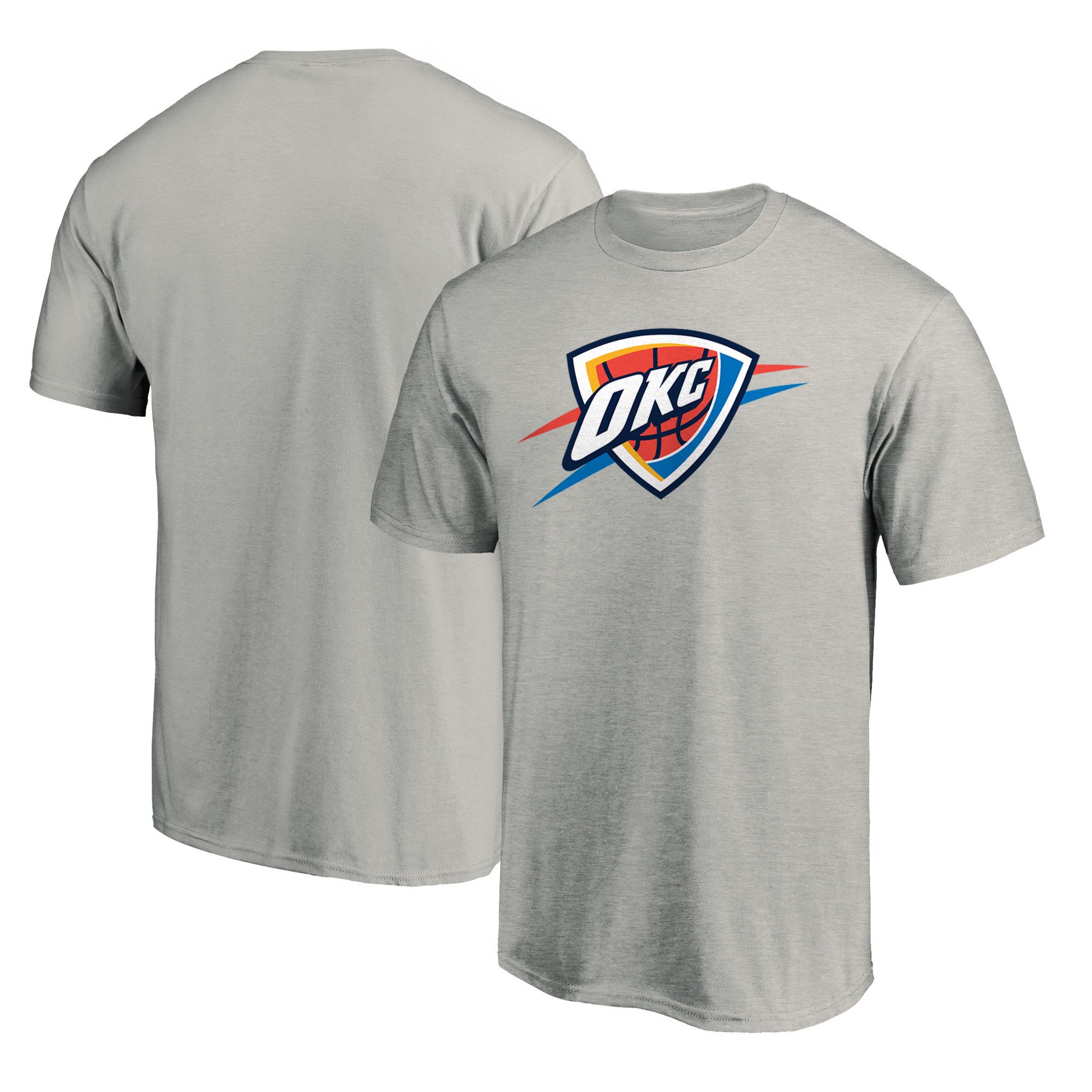 Men's Heather Gray Oklahoma City Thunder Primary Logo T-Shirt