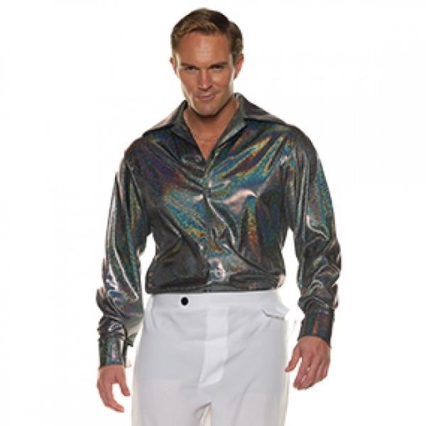 Chemise Disco Multicolore Noire Plus / Années 70 / Pièces et Kits de Costume