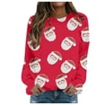 thumbnail image 1 of Sweat à Capuche Manches Longues Col Rond Imprimé Flocon de Neige Mode Automne et Hiver pour Femmes, 1 of 5