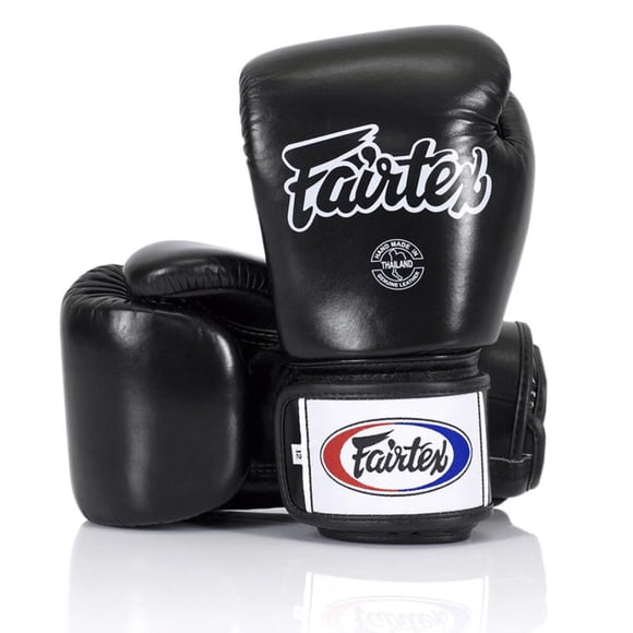 Guantes de boxeo Fairtex BGV1 para entrenamiento de muay thai, 14 oz, negros