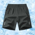 thumbnail image 2 of WDDDD Men‘s Quick Dry Athletic Shorts Elastic Waist Zipper Pockets Hiking Gym Dark Gray XL, 2 of 3