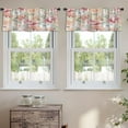 thumbnail image 2 of LALILO Kitchen Curtain Valance Elegant With Bouquets Can Rod Pocket Window Curtain 52"x 18" Set of 2, 2 of 5