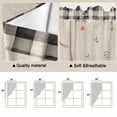 thumbnail image 3 of Easter Plaid Black Kitchen Window Curtains, Swag Curtains Valance for Bedroom Living Room Bathroom, Easter Basket Bunny Eggs Spring Leaves Rod Pocket Window Curtain Block Drapes 2 Panels 36"x63", 3 of 9