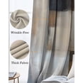 thumbnail image 3 of Brown Beige Geometric Blackout Curtains for Bedroom Living Room Darkening Curtains 54 Inch Long Abstract Oil Painting Color Blocks Short Curtain for Small Window Treatment Grommet Drapes 42"x54"x2, 3 of 9