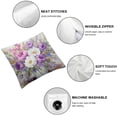 thumbnail image 6 of Acheng Purple Lavender Throw Pillow Covers Set of 2 Spring Summer Flower Vase Botanical Bouquet Farmhouse Square Pillowcases for Couch Porch Sofa Bed Indoor and Outdoor 24x24in, 6 of 7