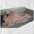 thumbnail image 6 of Tribal Soft Flannel Fleece Throw Blanket, Simple Drawing Motifs on Pastel Background Abstract Art, Cozy Plush for Indoor and Outdoor Use, 50" x 60", Peach Pale Taupe, by Ambesonne, 6 of 6