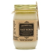 Exfoliating Body Scrub - Pure Dead Sea Salt Scrub for Hands and Body, Hydrating Moisturizing Skin care for Body Acne, Exzema, Wrinkles - Almond and Honey 16 fl oz