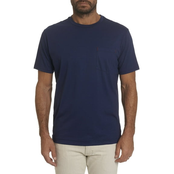 Robert Graham Myles Short Sleeve Knit T-Shirt Navy SM
