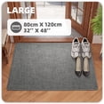 thumbnail image 4 of PABUBE Doormat for Inside 32"x48", Door Rug for Entryway Indoor, Dirt Trapper, Non Slip Entryway Rug Washable Welcome Mat Inside, Absorbent Entry Mat Low Profile Entry Rug Indoor Doormat, Dark Gray, 4 of 8