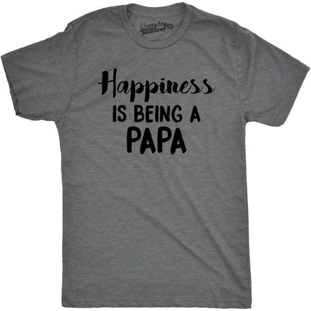 Papa Snowman - Crazy Dog T-shirts Mens Happiness Is Being a Papa Funny Grandpa Family Relationship T shirt