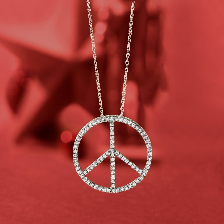 Peace Sign Medallion Adult Gold Peace Sign Medallion Adult Gold