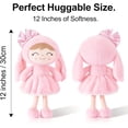 thumbnail image 4 of Gloveleya Soft Pink Rabbit Doll Baby Girl Gifts Long Ear Bunny Costume Plush Dolls Plush Figure Toy 12 inches, 4 of 23
