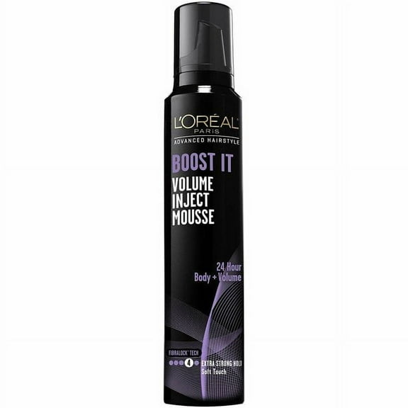 L'Oreal Paris Boost It Volume Inject Mousse, Strong Hold, 8.3oz, 3-Pack
