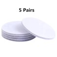 thumbnail image 1 of 60mm Strong Self Adhesive Fastener Nylon Hook Dots Stickers Adhesive Tape For Bed Sheet Sofa Mat Carpet Anti Slip Mat 5 Pair-White 60mm, 1 of 6