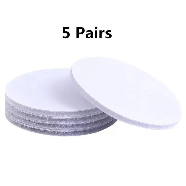 60mm Strong Self Adhesive Fastener Nylon Hook Dots Stickers Adhesive Tape For Bed Sheet Sofa Mat Carpet Anti Slip Mat 5 Pair-White 60mm