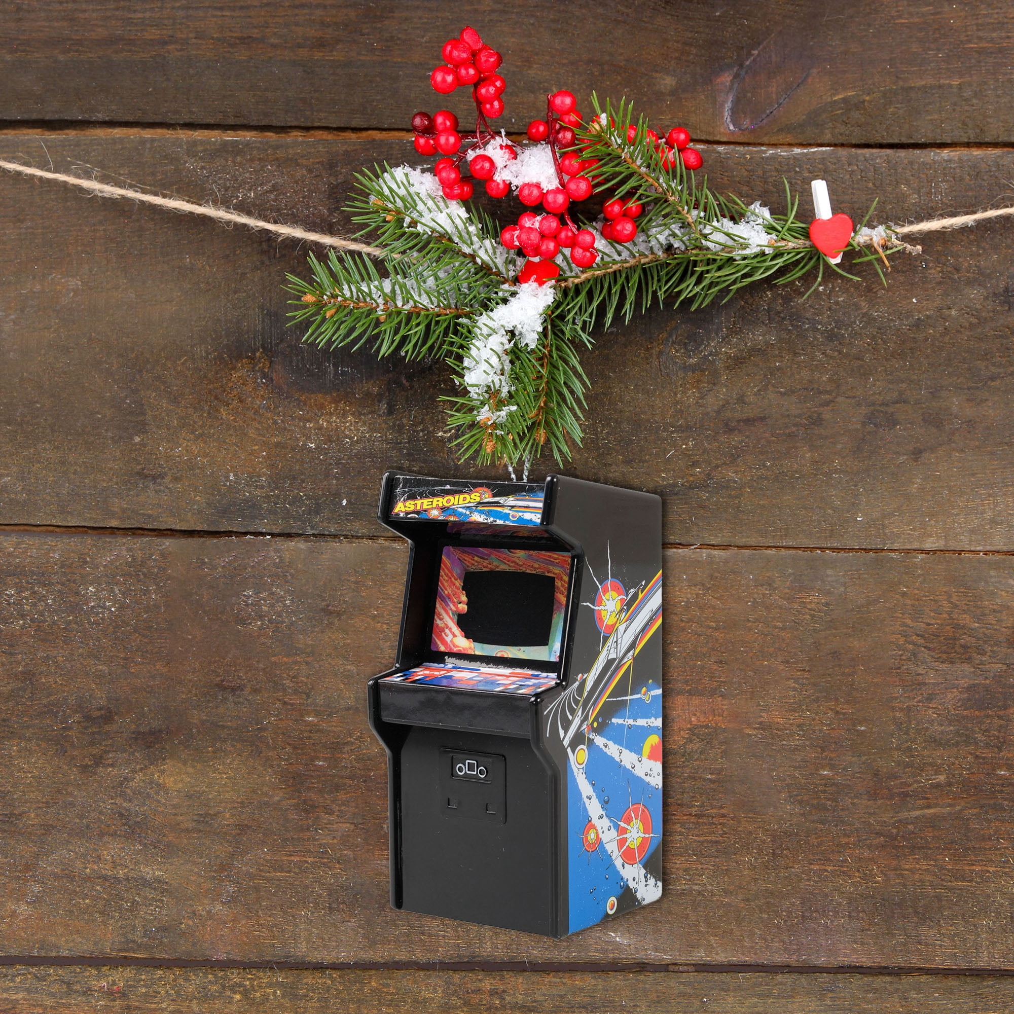 Asteroids Arcade Cabinet Figural Christmas Tree Ornament