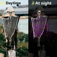 thumbnail image 5 of LED Light Up Hanging Ghost Decoration for Outdoor Indoor, Halloween Skeleton Prop with Multi-Color Glow for Patio Garden Party Decor(Purple), 5 of 6