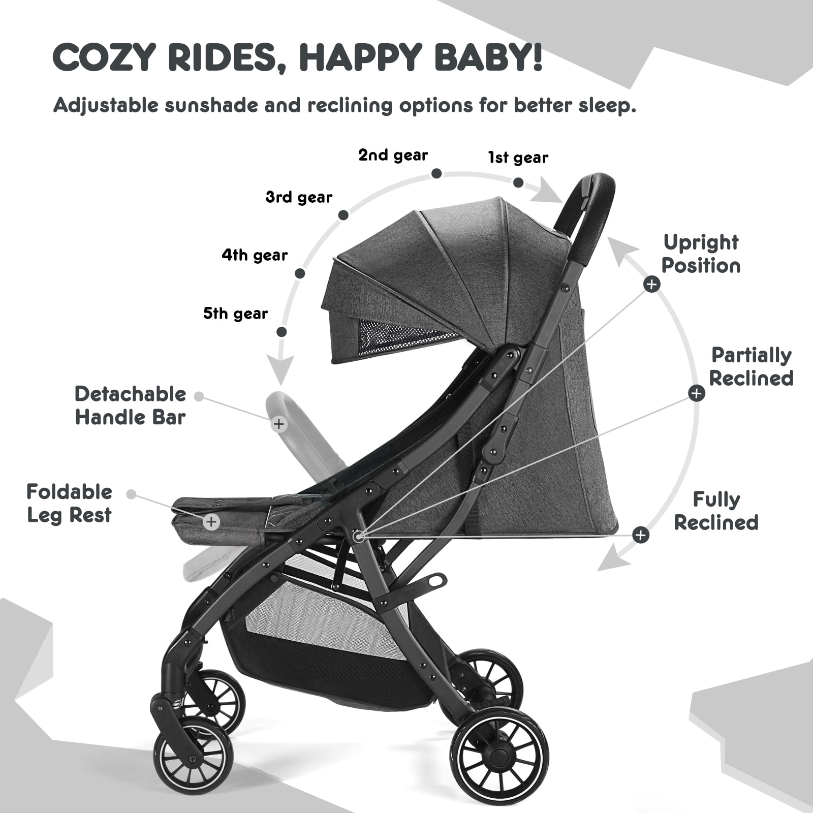 Shofita travel top baby stroller