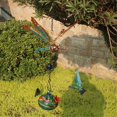 thumbnail image 5 of 1PCS Wind Chimes Hanging Bird Feeder With Flower Shape Feeding Ports, 5 of 5