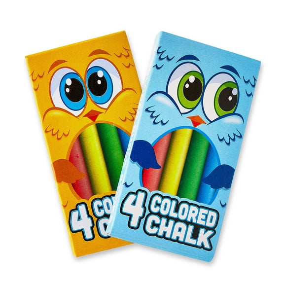 Scentos Easter Themed 2 Pack Scented Green, Blue, Red, & Yellow Chalk Sticks - Ages 3 , Party Favors
