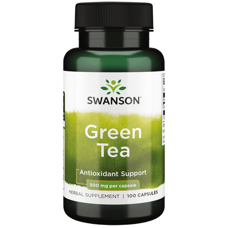 Swanson Green Tea Leaf Capsules, 500 mg, 100 Count