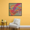 thumbnail image 2 of IDEA4WALL Framed Canvas Wall Art for Living Room, Bedroom Abstract Color Illusion Canvas Prints for Modern Home Decoration Ready to Hang - 16x16 inches, 2 of 4