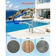 thumbnail image 6 of VEVOR Pool Rail, 54 x 32 inch Pool Handrail, 220 lbs Load Capacity Heavy Duty 304 Stainless Steel Swimming Handrail, Detachable Nonslip Sleeve, Recessed or Base Mount, for Poolside, Water Parks, 6 of 9