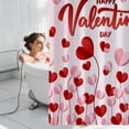 thumbnail image 3 of 70.87x70.87 inch Heart Shower Curtain, Seasonal Decor, Couples Shower Curtain,Home Decoration, Bath Accessory, Shower Liner, Poly Fabric, Easy Install Curtain, Machine Washable, Hookless Curtain, 3 of 5
