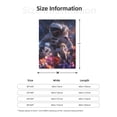 thumbnail image 5 of Fuzoiu Astronaut In Cosmic Garden Print Flannel Throw Blanket,Light Weight Warm Decorative,Throw Blanket Cover for Sofa, Couch, Bedroom,Travel-60"x50", 5 of 6