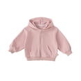 thumbnail image 3 of Hotiary Spring and Autumn Toddler Children's Casual Zipper Coat for Boys and Girls Solid Hooded Sweatshirts for 6 Months to 6 Years, 3 of 6