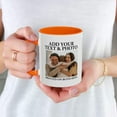 thumbnail image 6 of Valentines Custom Mug with Pictures 11oz Personalized Coffee Mug Gifts for Birthday Valentine's Day Multiple Colors Photo Mugs Personalized Text and Logo tazas personalizadas for Man Woman(Orange), 6 of 8