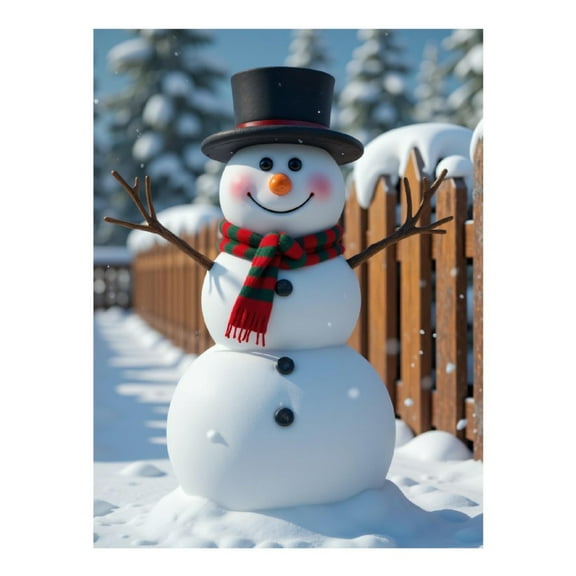 Diamond Art Kit for Adults, Snowman Winter Scarf Top Hat Diamond Painting for Adults Beginners, 5D DIY Diamond Art Painting Kits, Colorful Diamond Painting Craft for Home Decor 12x16