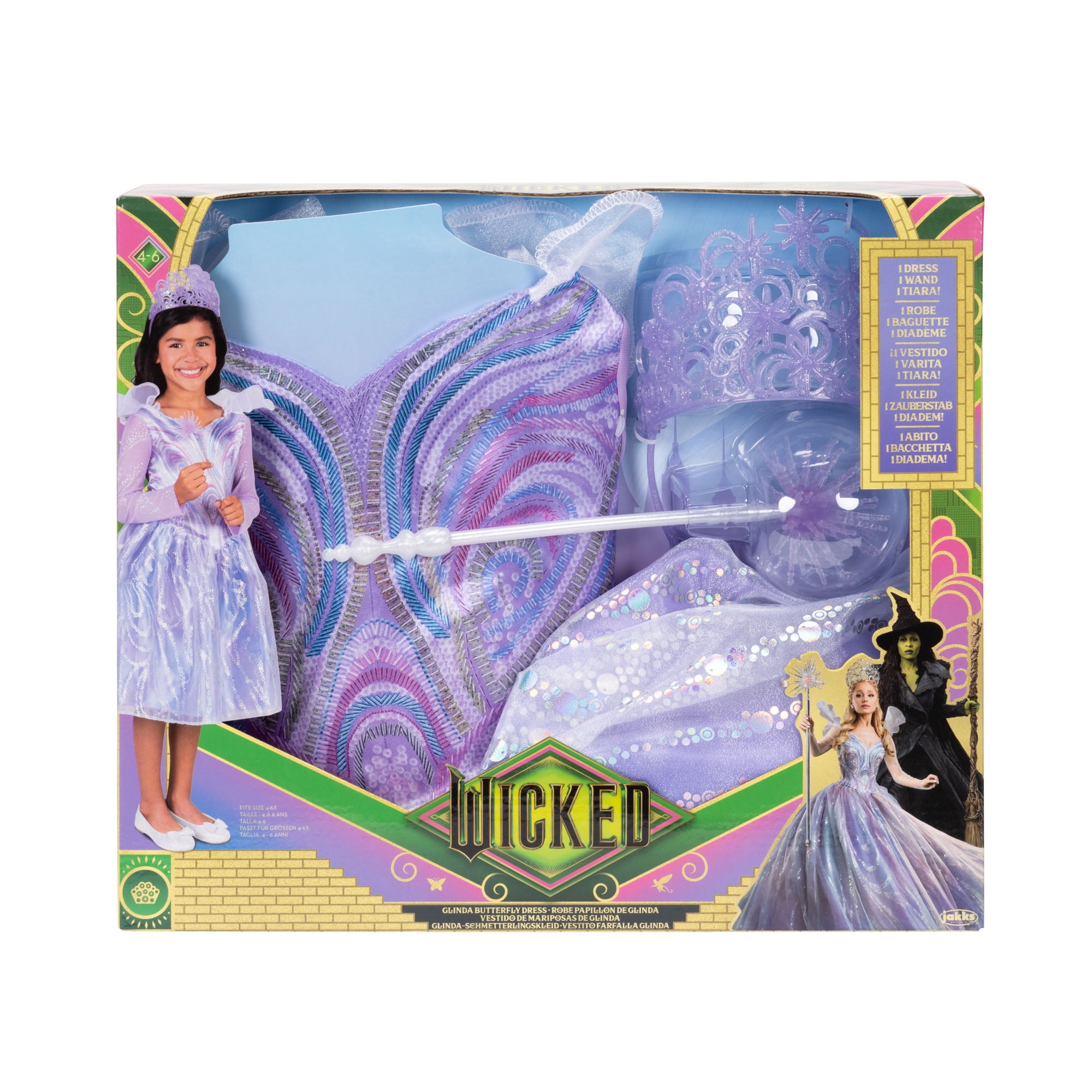 Wicked Glinda Butterfly Dress for Girls Ages 4-6