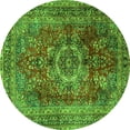thumbnail image 1 of Ahgly Company Indoor Round Medallion Green Traditional Area Rugs, 7' Round, 1 of 1